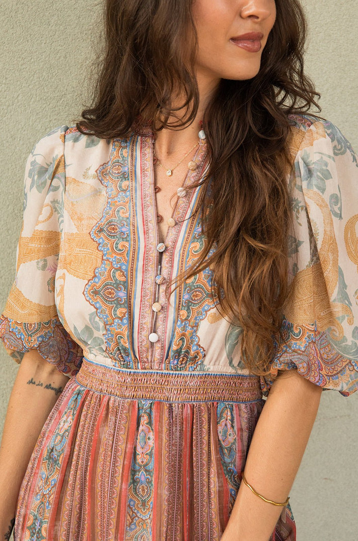 Liliosa Maxi Dress - Brown - Jaffi&