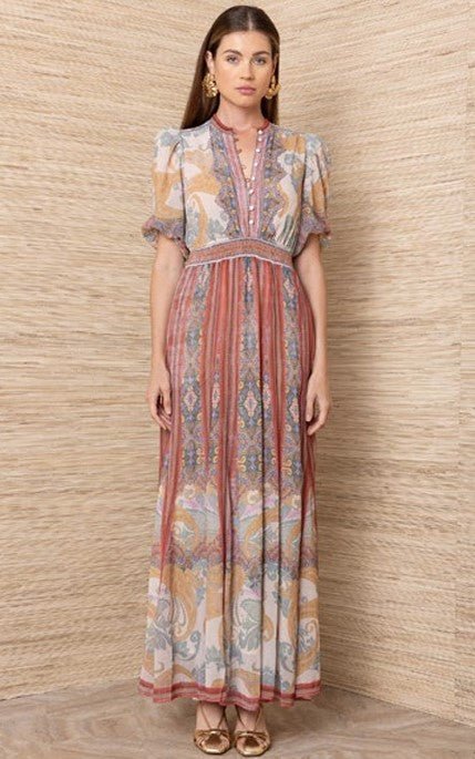 Liliosa Maxi Dress - Brown - Jaffi&