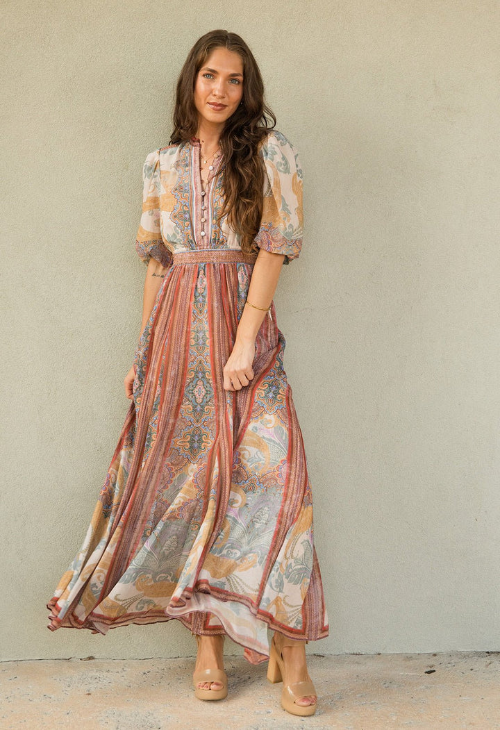 Liliosa Maxi Dress - Brown - Jaffi&