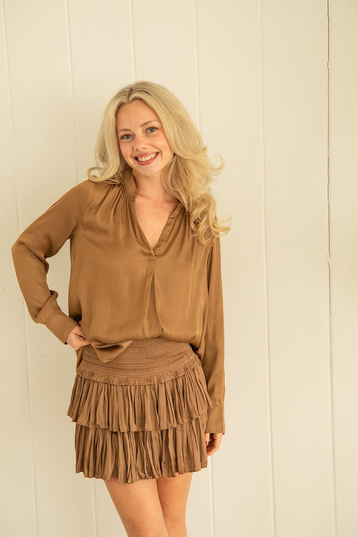 Lindsey Blouse - Bronze - Jaffi's