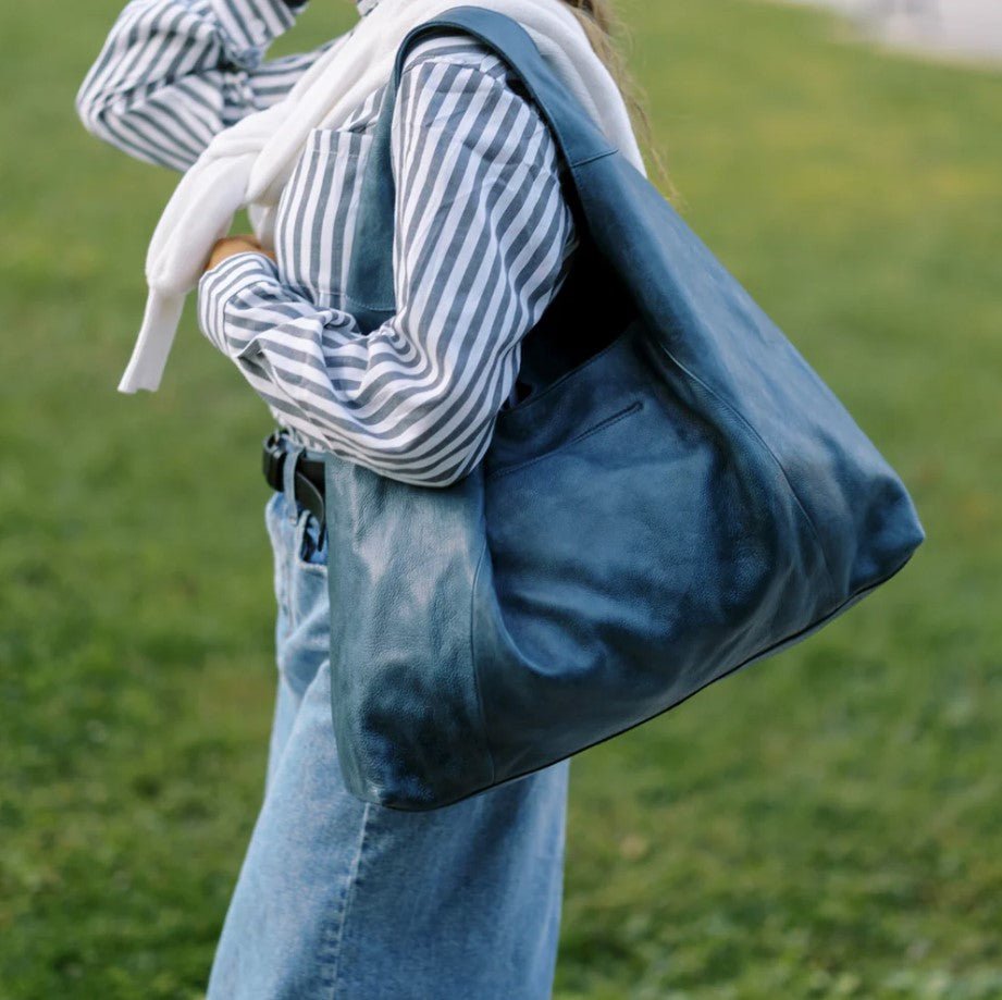 Lindsey Tote/Shoulder Bag - Denim Blue - Jaffi's