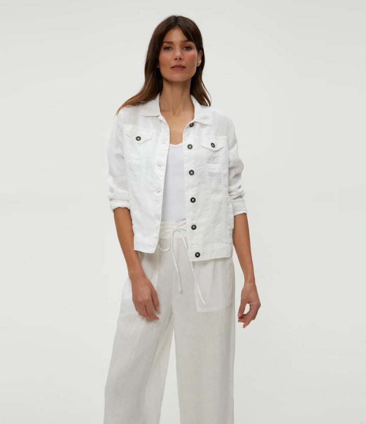 Linen Jean Trucker Jacket
