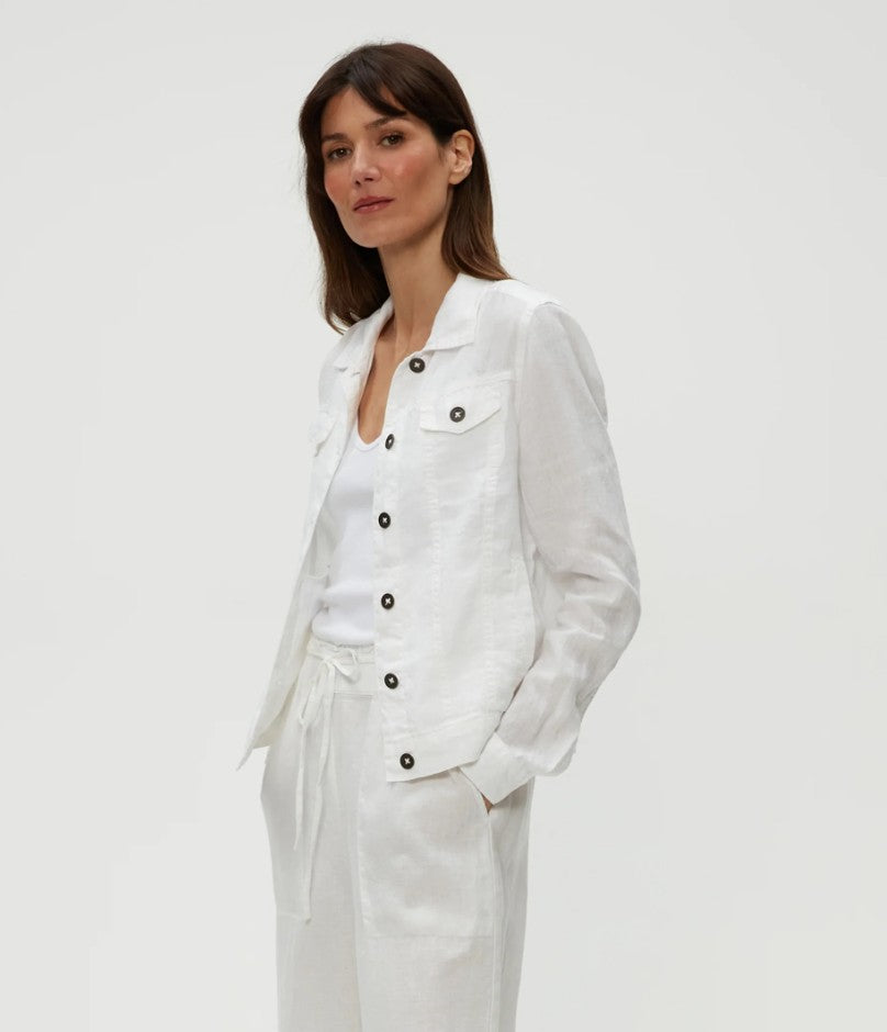 Linen Jean Trucker Jacket