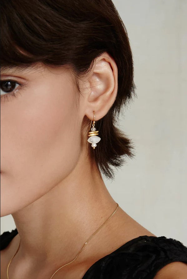 Lisbeth Drop Earring - Moonstone Mix