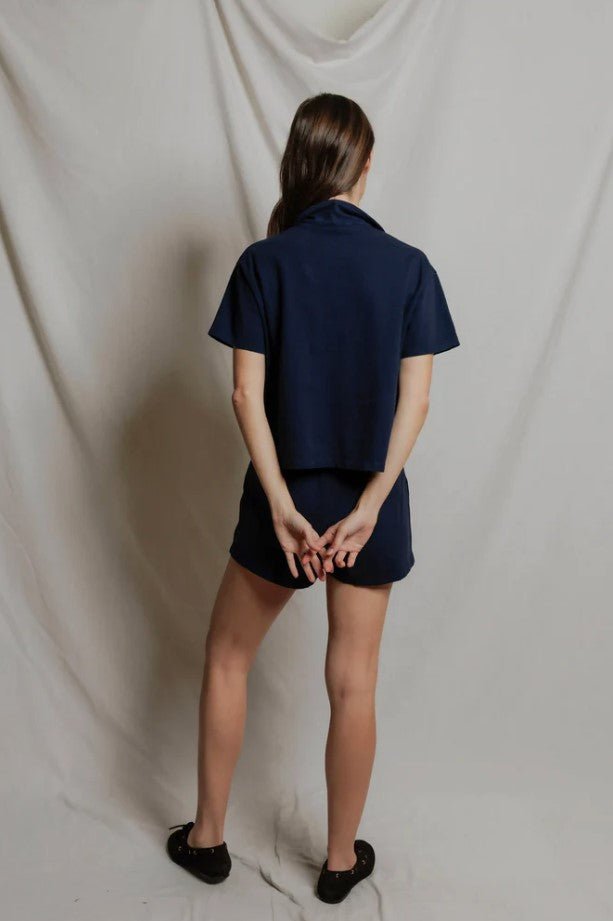 Liz Tennessee Jersey Pull On Short - Navy - Jaffi's