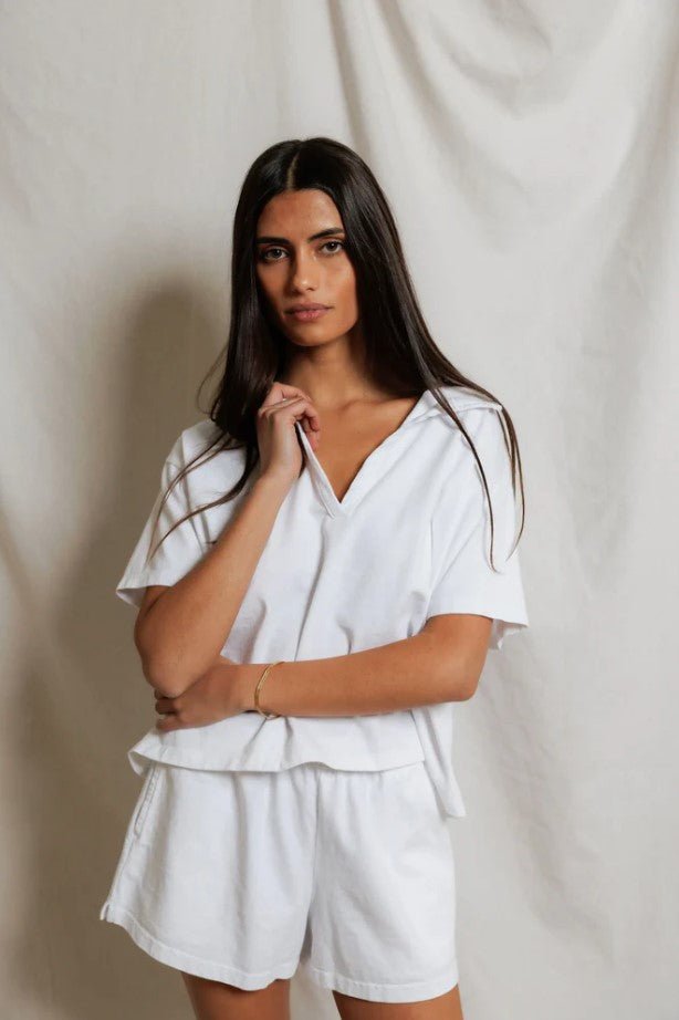 Liz Tennessee Jersey Pull On Short - White - Jaffi's