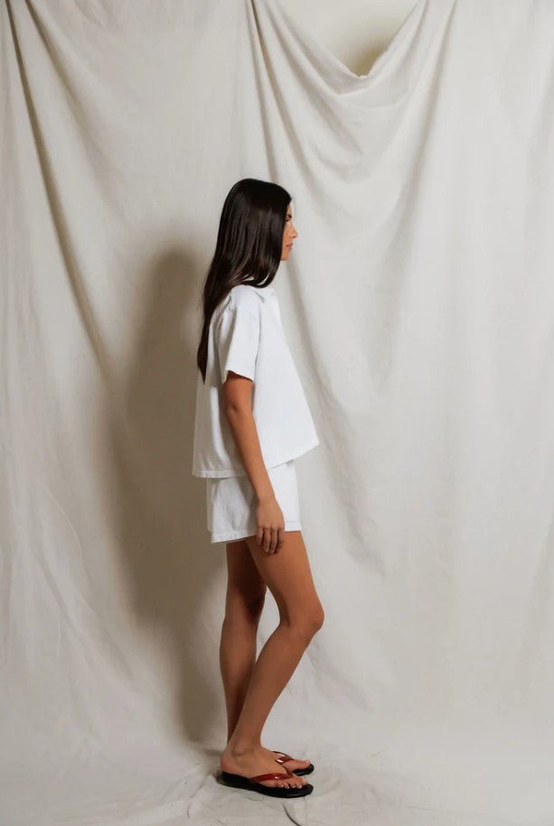 Liz Tennessee Jersey Pull On Short - White - Jaffi's