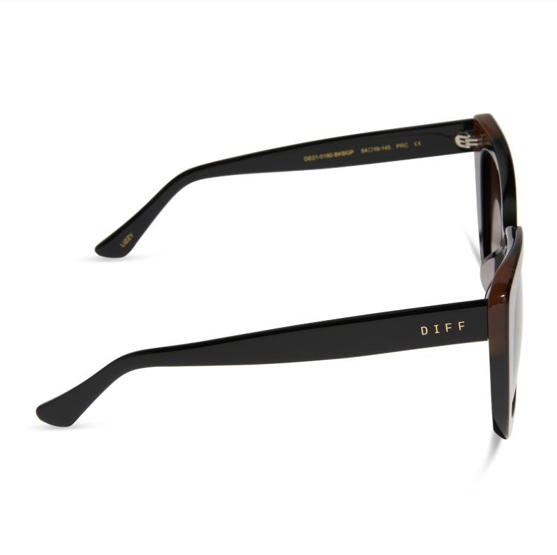 Lizzy Sunglasses - Black + Brown Gradient Polarized - Jaffi's