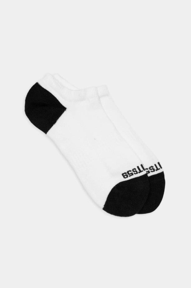Logo Ankle Socks - White/Black - Jaffi's