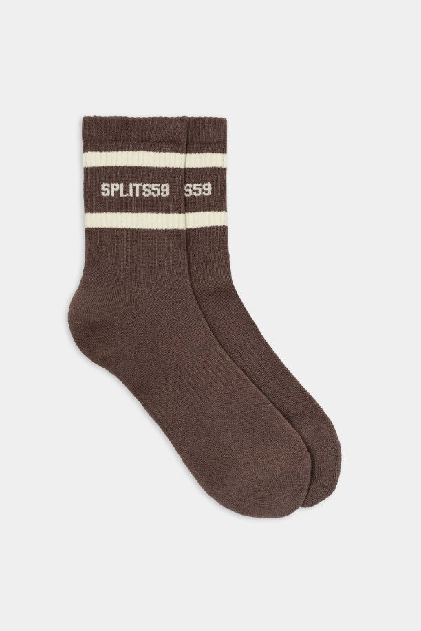 Logo Stripe Ankle Socks - Lentil/Creme - Jaffi&