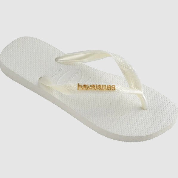 Top Logo Flip Flop - White