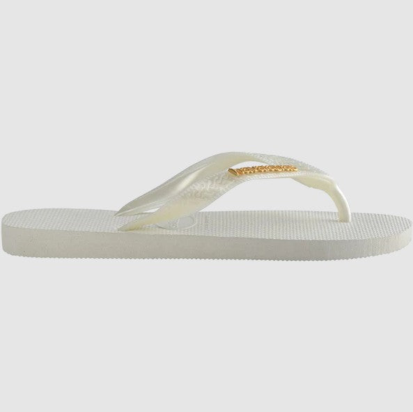 Top Logo Flip Flop - White