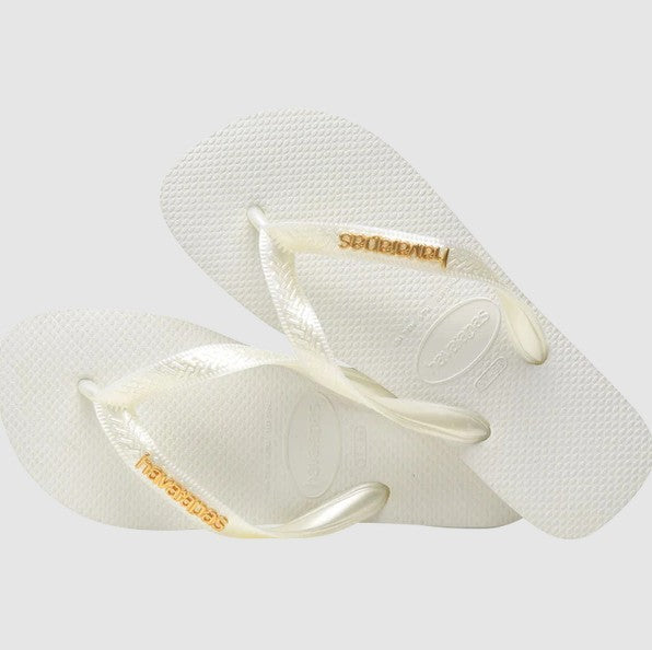 Top Logo Flip Flop - White