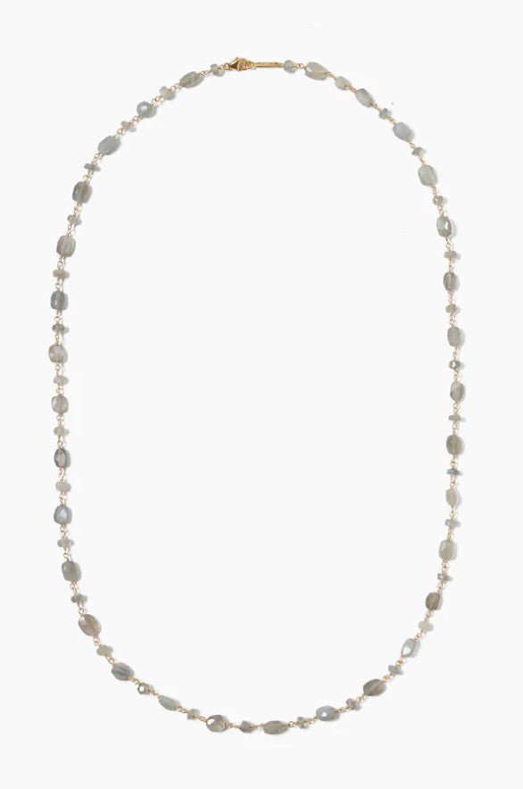 Lola Necklace - Grey Moonstone - Jaffi's