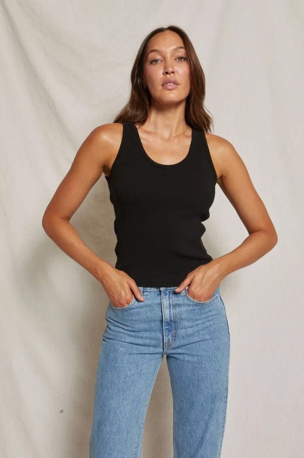 Long Blondie Tank - True Black - Jaffi's