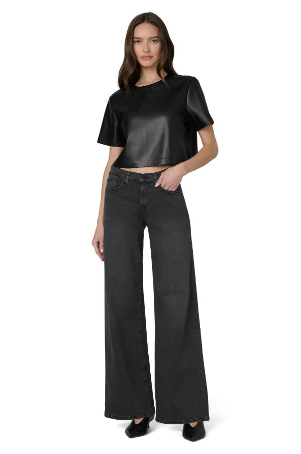 Lou Lou Low Rise Wide Leg - Black Cat