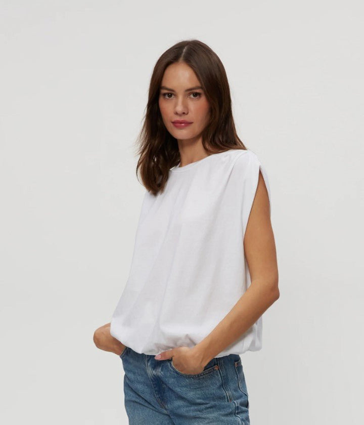 Luca Bubble Tee - White - Jaffi's