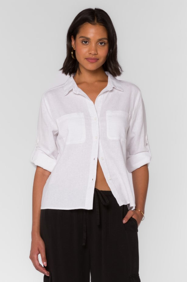 Optic White Lucia Button Down