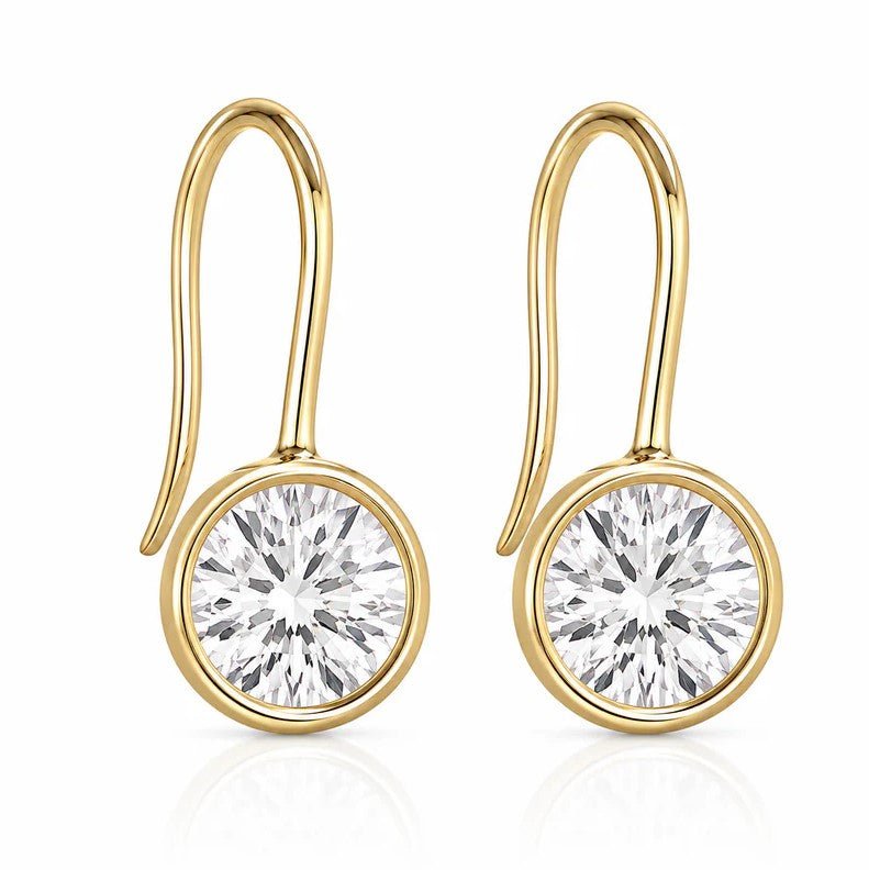 Lyla Bezel Earring 10mm - Gold - Jaffi's