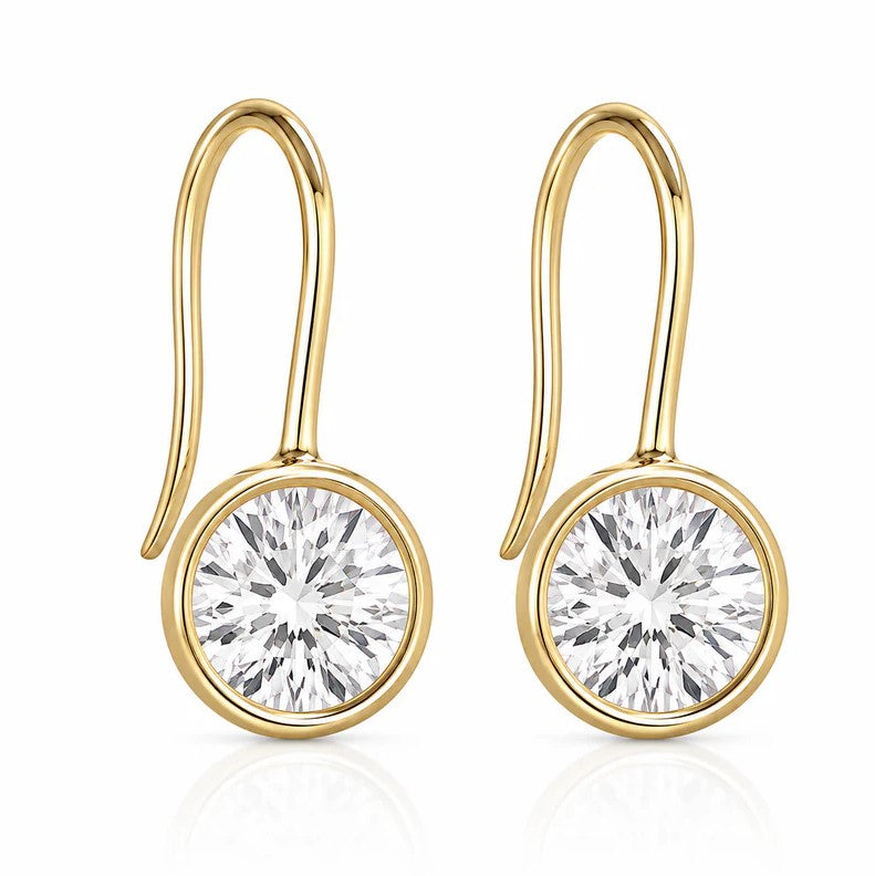 Lyla Bezel Earring 10mm - Gold
