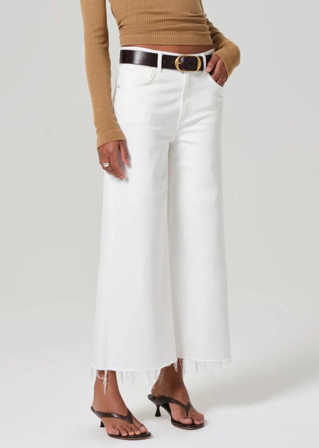 Lyra Wide Leg Crop - Soft White - Jaffi's