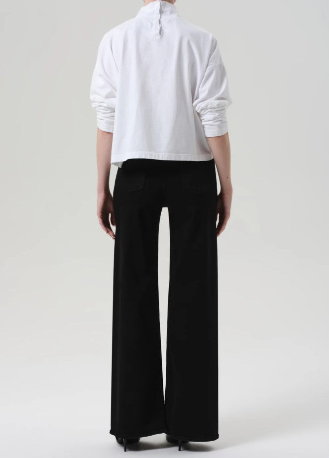 Lyra Long Wide Leg - Plush Black