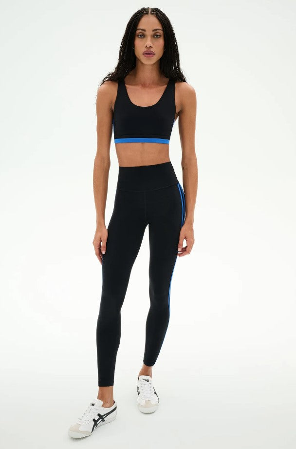 Ella High Waist Airweight 7/8 Legging - Black/Classic Blue
