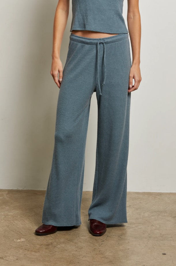 Maddie Brushed Waffle Pant - Slate