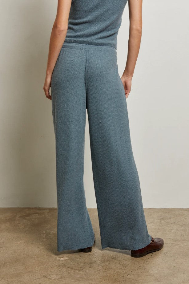 Maddie Brushed Waffle Pant - Slate