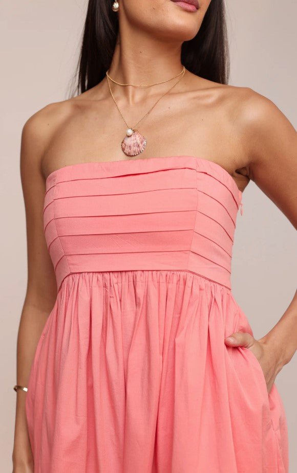 Madeline Midi Dress - Sunset Coral - Jaffi's