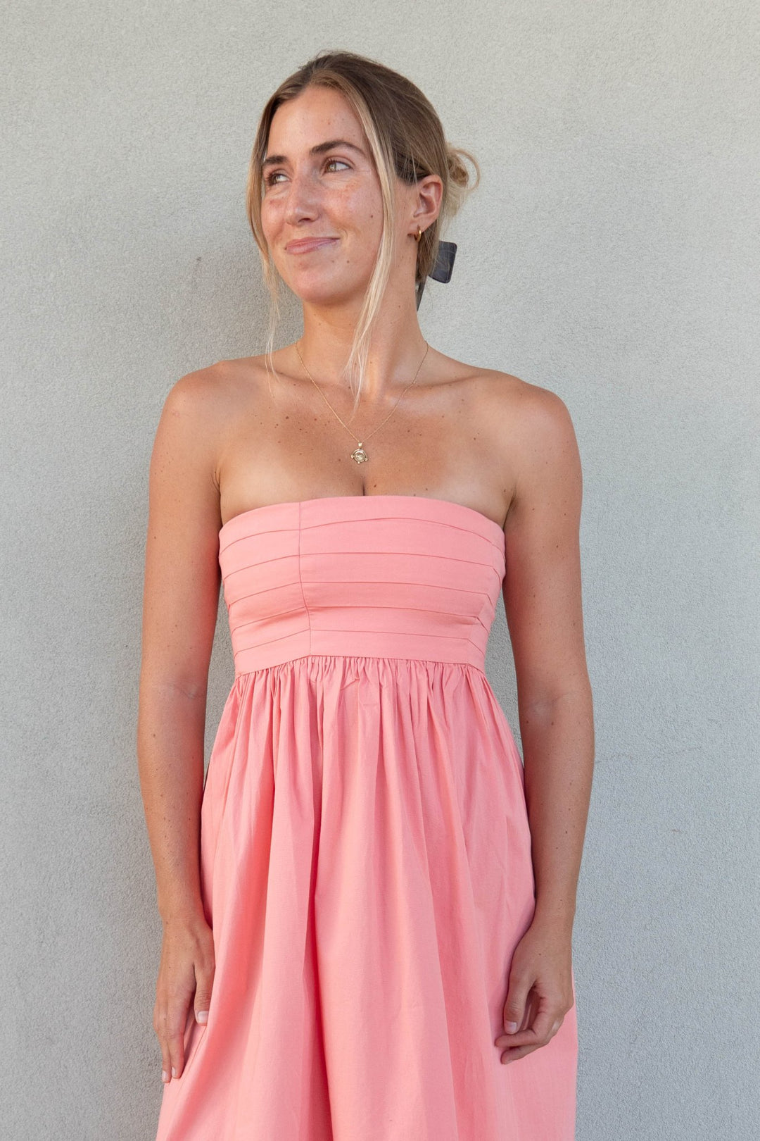 Madeline Midi Dress - Sunset Coral - Jaffi's