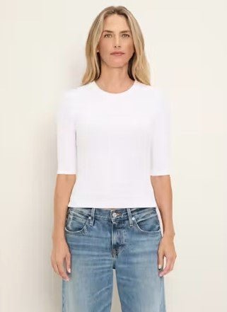 Maeve Crop Tee - White - Jaffi&