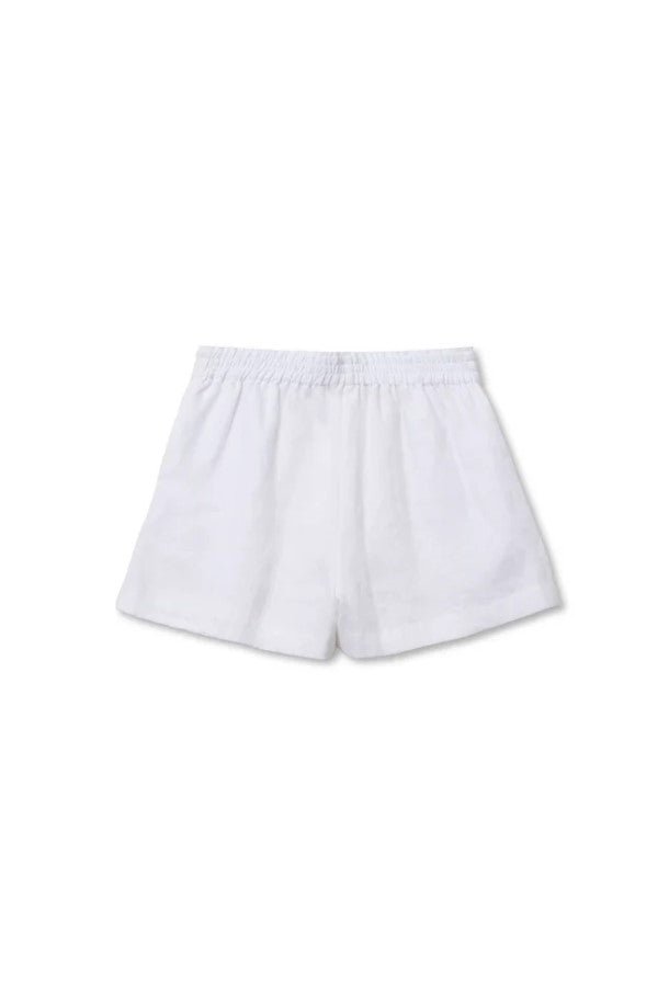 Malin Linen Short - White - Jaffi's