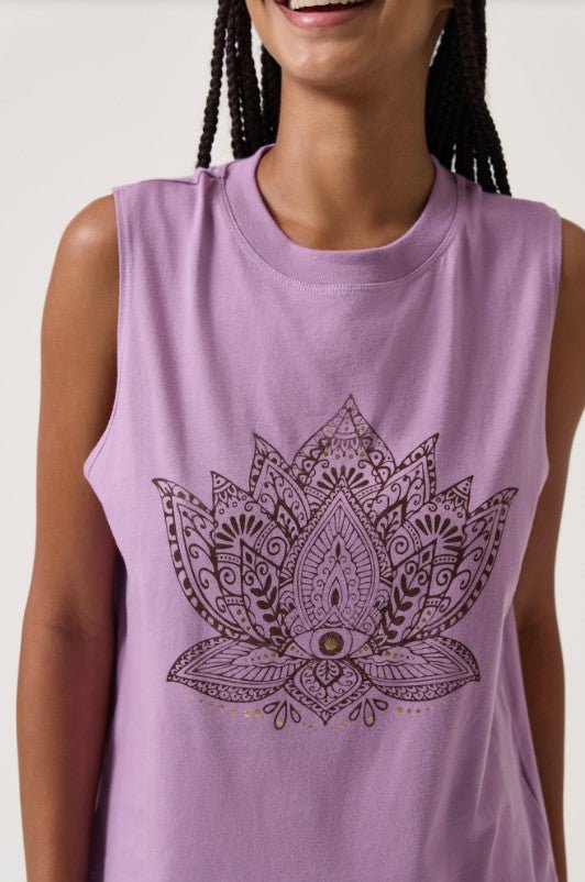 Mandala Lotus Vibe Tank - Amethyst - Jaffi's