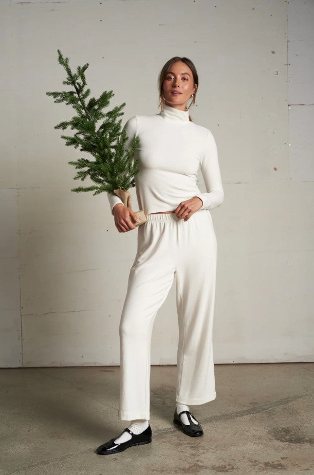 Marcie Brushed Sweater Pant - Sugar