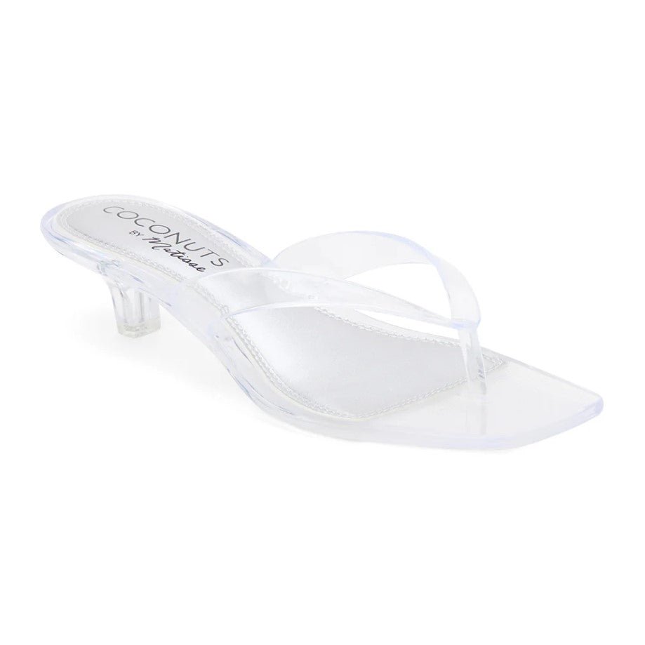 Margo Kitten Heel Flip Flop - Clear - Jaffi's