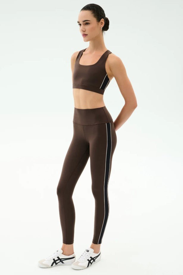 Margot High Waist Rigor Legging - Dark Chocolate/Black - Jaffi's