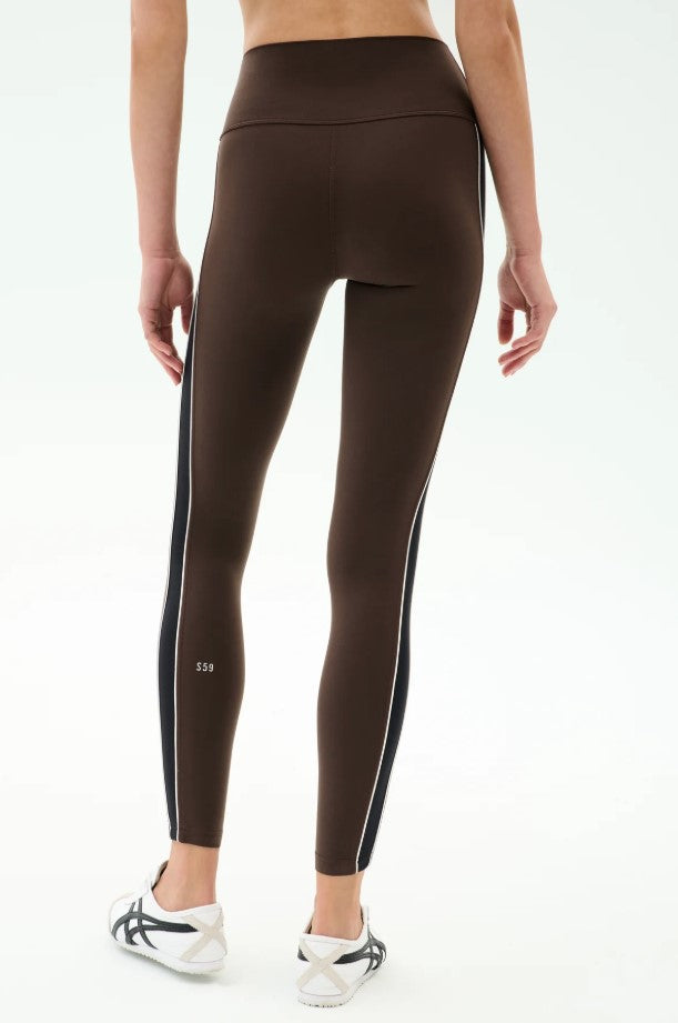 Margot High Waist Rigor Legging - Dark Chocolate/Black