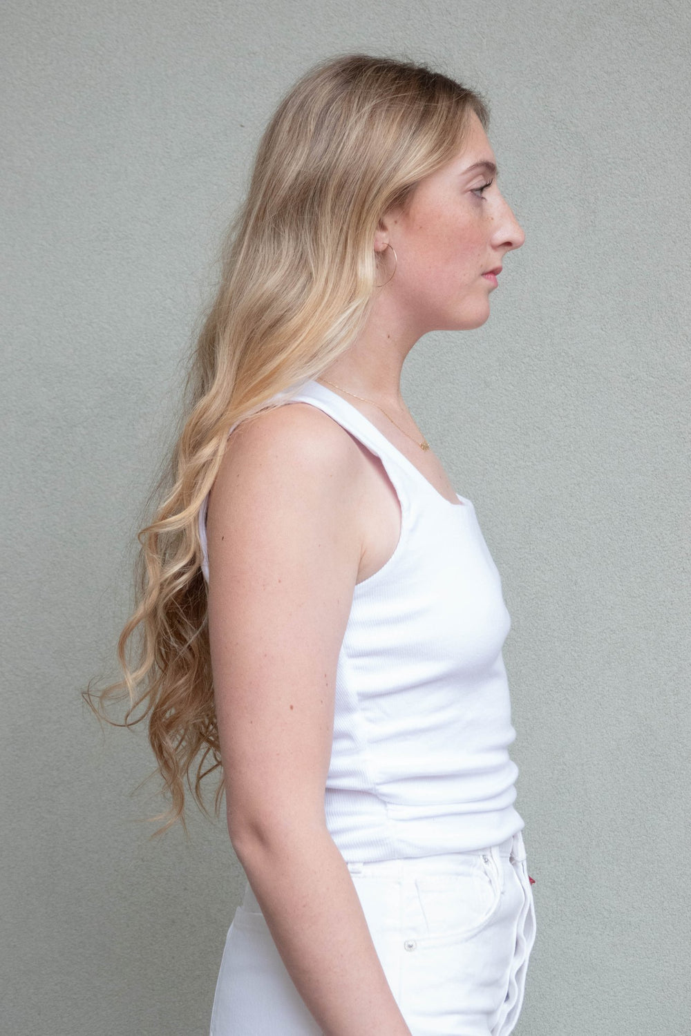 Maribel Square Neck Tank - White - Jaffi's