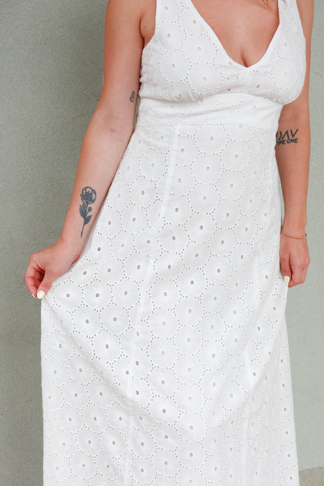 Marielle Maxi Dress - White - Jaffi's