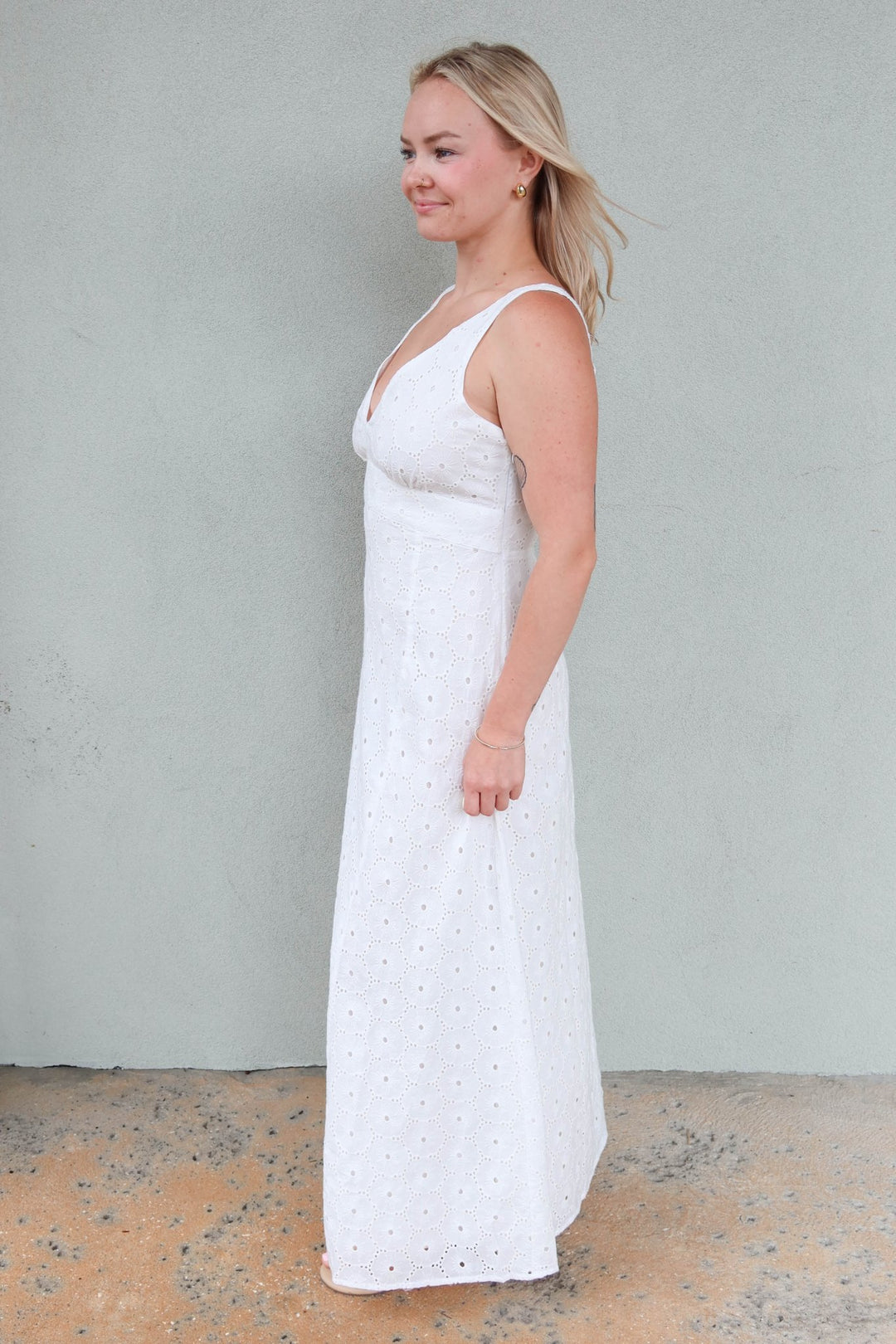 Marielle Maxi Dress - White - Jaffi's
