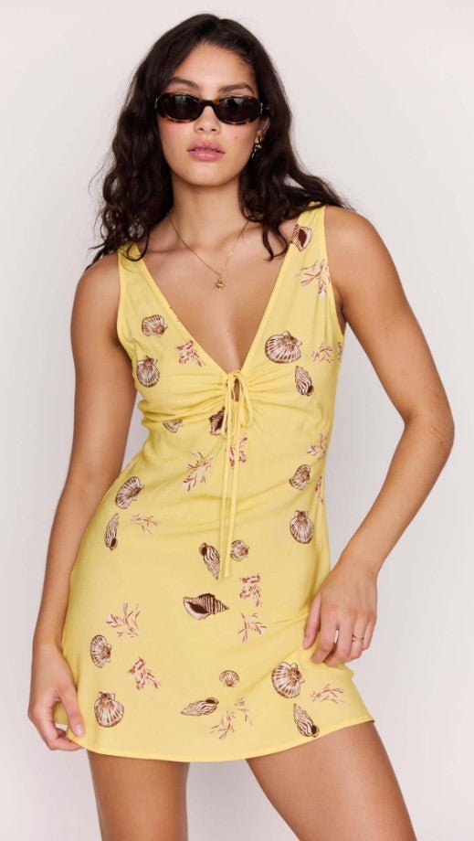 Marisol Keyhole Mini Dress - Butter Seashells - Jaffi's
