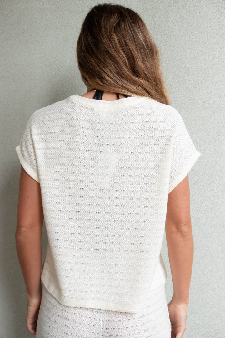 Marisol Short Sleeve Top - Shell - Jaffi's