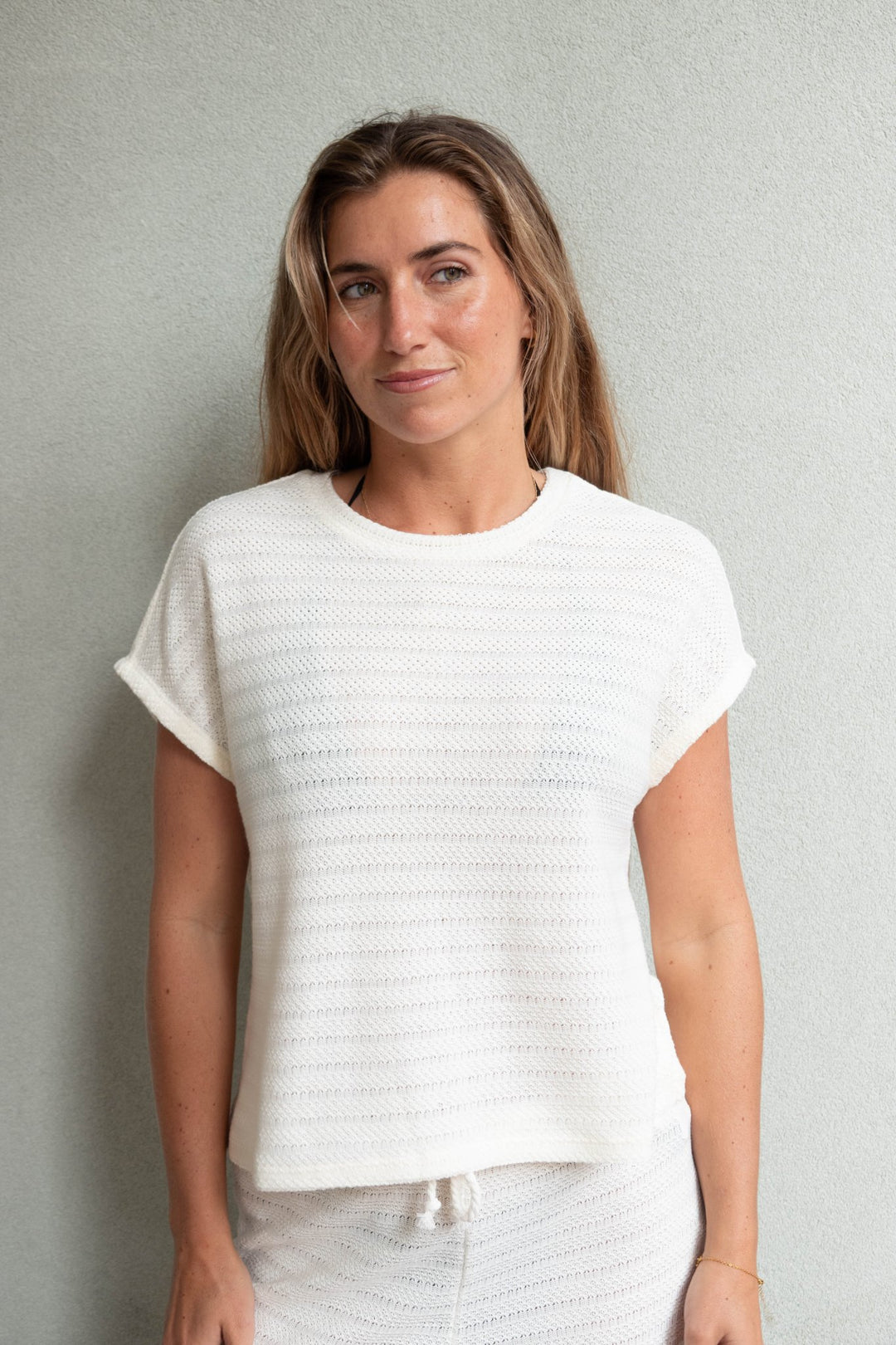 Marisol Short Sleeve Top - Shell - Jaffi's