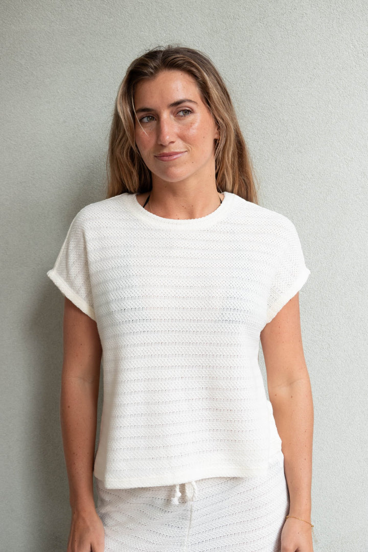 Marisol Short Sleeve Top - Shell - Jaffi's