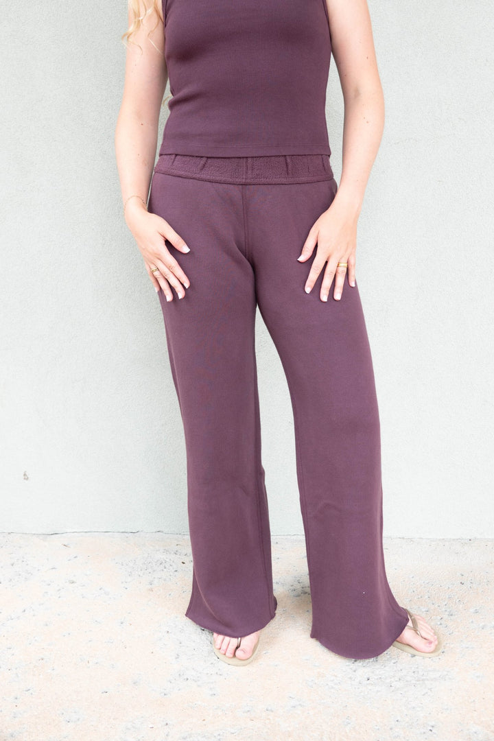 Marley Inside Out Fleece Pant - Cherry Lacquer - Jaffi&