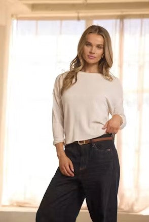 Marlow Long Sleeve Tee - Ecru