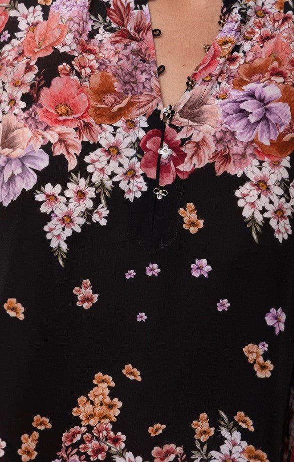 Marlowe Silk Blouse - Black - Jaffi's