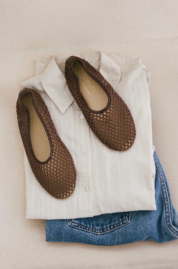 Marta Woven Flat - Chocolate - Jaffi's