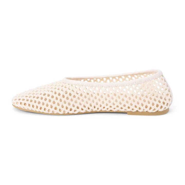 Marta Woven Flat - Ivory - Jaffi's